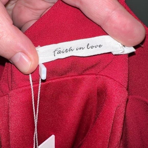 NWT Faith in Love Ladies Maroon Romper Size 10 - Picture 3 of 6
